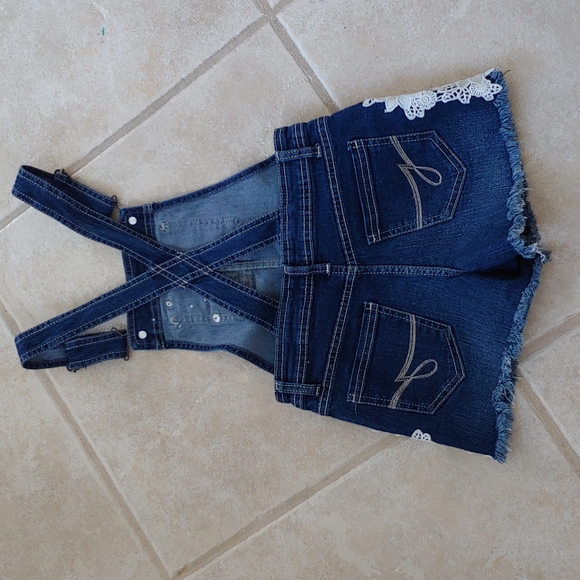 ☀ Sale 4 for$20 Girls 6x Overall Shorts - Picture 2 of 5